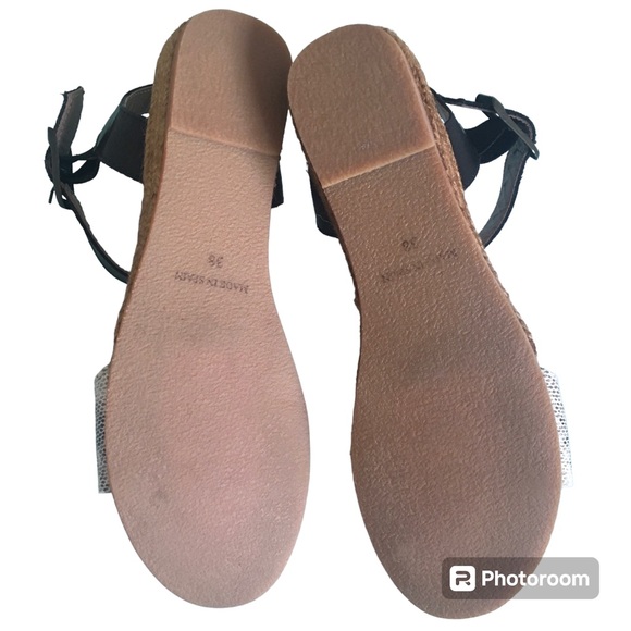 Leather Sandals 2-tone ERIC MICHAEL SZ 38, handmade in Spain - Picture 7 of 8